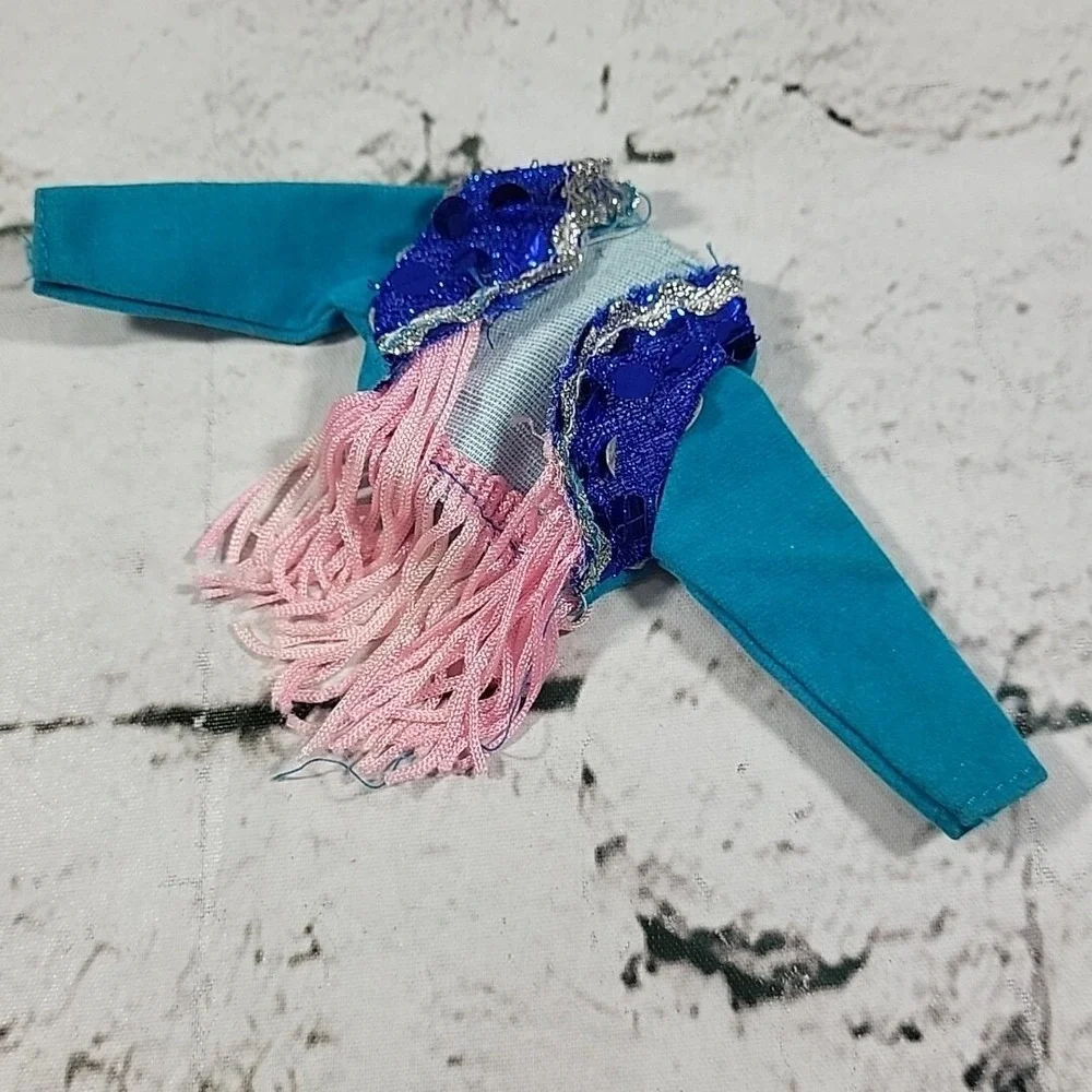 Vintage 80's Barbie Clothes Velvet Tops Western‎ Fringe Denim Jean Skirts Mattel
